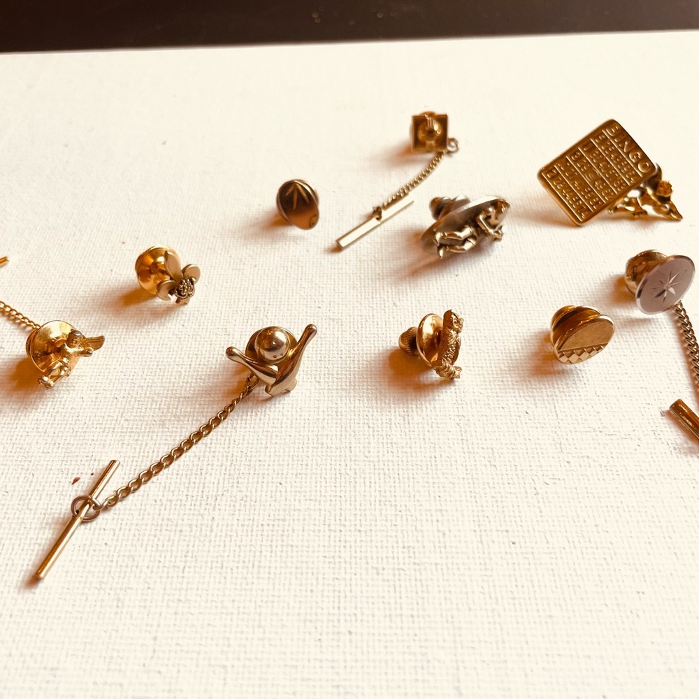 Tie Tack Pin Vintage Lot